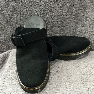 Dr. Martens Black Slip-On Loafers with Classic Stitching